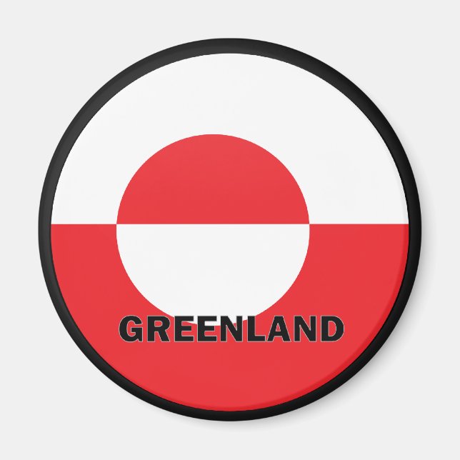Kvalitetskvalitet för Grönland Roundel Magnet (Framsidan)