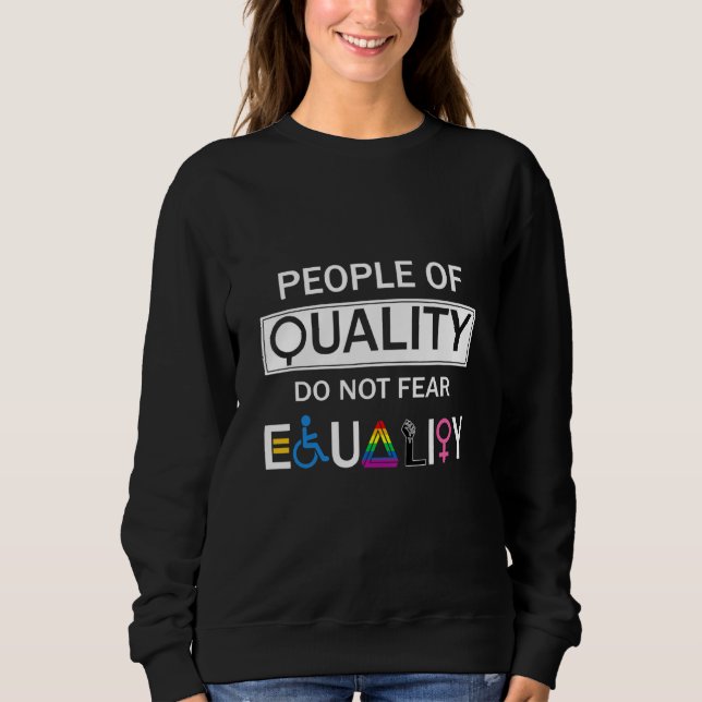 Kvalitetsmänniskor fruktar inte Pride för homosexu T Shirt (Framsida)