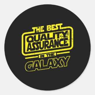 Kvalitetssäkring är det bästa i Galaxy Runt Klistermärke