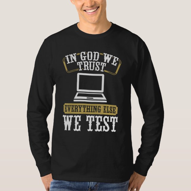Kvalitetssäkring QA Ingenjörs Code Testning Deve T Shirt (Framsida)