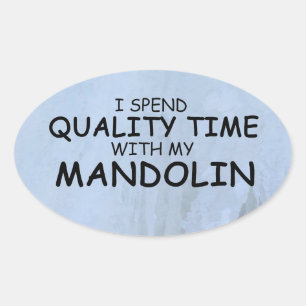 Kvalitetstid Mandolin Oval-etikett Ovalt Klistermärke