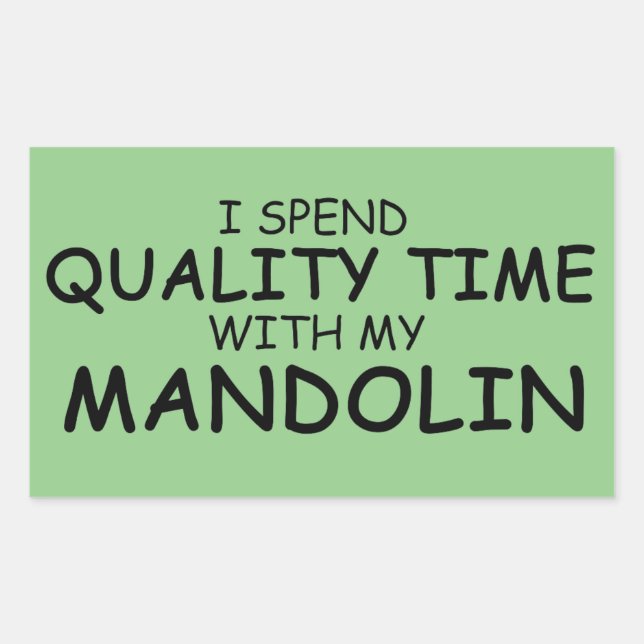 Kvalitetstid Mandolin Rektangulärt märke (Framsida)