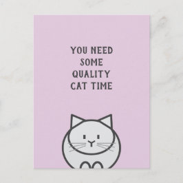 Kvalitetstid med katt vykort