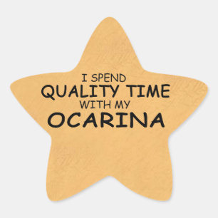 Kvalitetstid Ocarina Star-märkning Stjärnformat Klistermärke