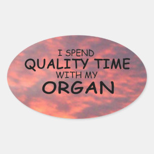 Kvalitetstid Organ Oval Sticker Ovalt Klistermärke