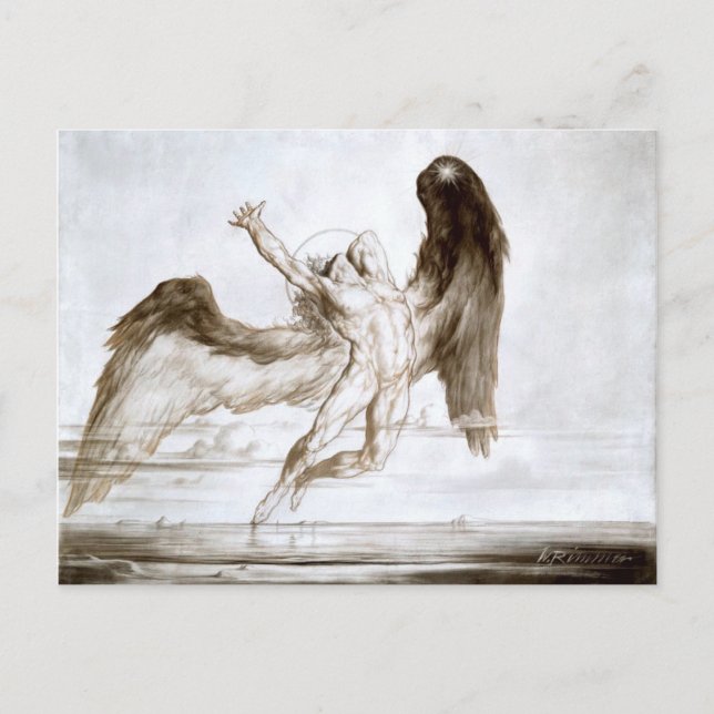 Kväll aka Dagens Fall av William Rimmer Vykort (Framsida)