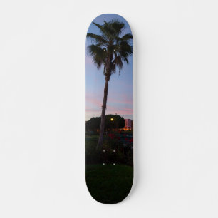 Kväll av Skateboard Handflatan Träd