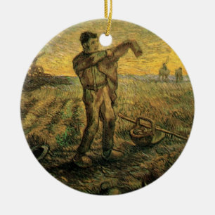 Kväll - Dagens slut av Vincent van Gogh Julgransprydnad Keramik