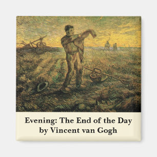 Kväll - Dagens slut av Vincent van Gogh Magnet