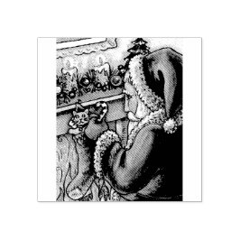 KVÄLL FÖRE CHRISTMAS, SANTA GUBBER FRIMÄRKE STÄMPEL