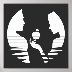 Kväll Händer och äpple till Adam, vit version 2/3 Poster