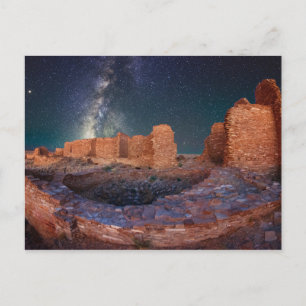 KVÄLL HIMLAR I PUEBLO RUIN, NEW MEXICO VYKORT
