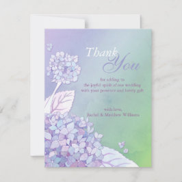 Kväll Hydrangeas Ombre Bröllop Tack