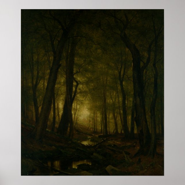 Kväll i skogen (1876) Affisch (Framsidan)