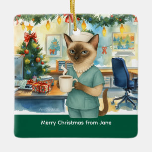 Kväll jultid i ställe julgransprydnad keramik