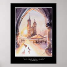 KVÄLL målade Krakow Old Town