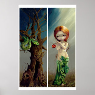 Kväll och Träd of Knowledge ART PRINT gothic Poster