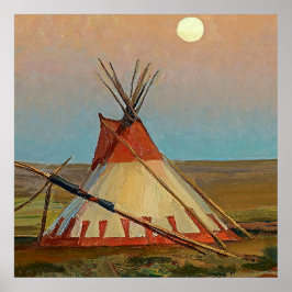 “Kväll på Blackfeet-reservatet” av Maynard Poster