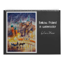 KVÄLL Painting Krakow, Polska Calendar