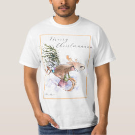 KVÄLL Pamålade julrenar och bunny T Shirt