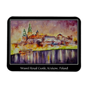 KVÄLL Pavisserligen Wawel, Krakow, Polen Magnet