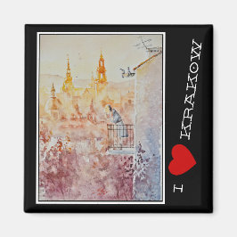 KVÄLL Pawarde Morgon i Krakow, Polen Magnet