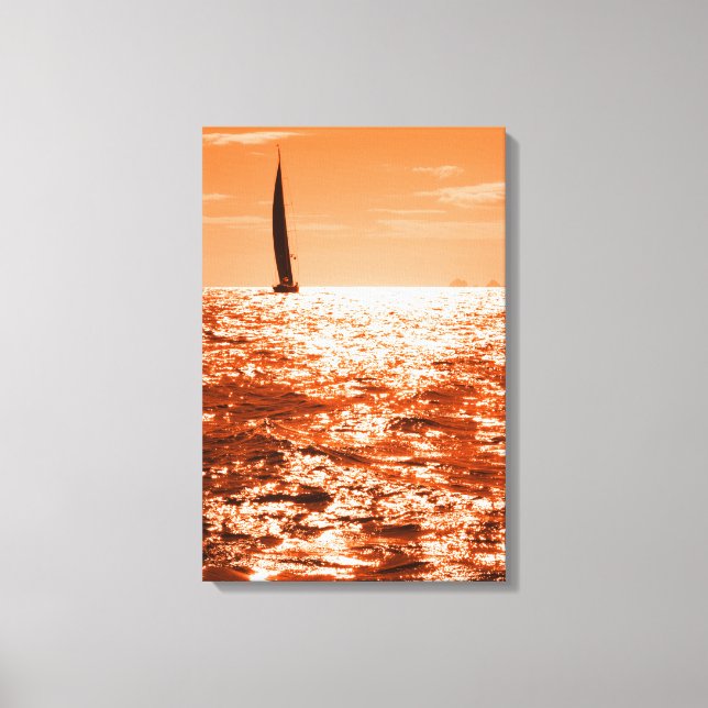 KVÄLL SAIL 16x24 Canvastryck (Framsida)