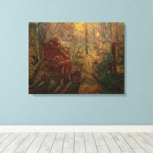 Kväll - Vakten av Vincent van Gogh Canvastryck