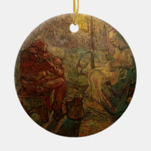Kväll - Vakten av Vincent van Gogh Julgransprydnad Keramik