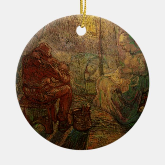 Kväll - Vakten av Vincent van Gogh Julgransprydnad Keramik (Framsidan)