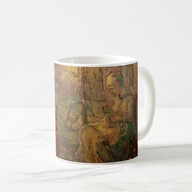 Kväll - Vakten av Vincent van Gogh Kaffemugg (Framsida höger)