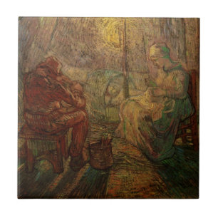 Kväll - Vakten av Vincent van Gogh Kakelplatta