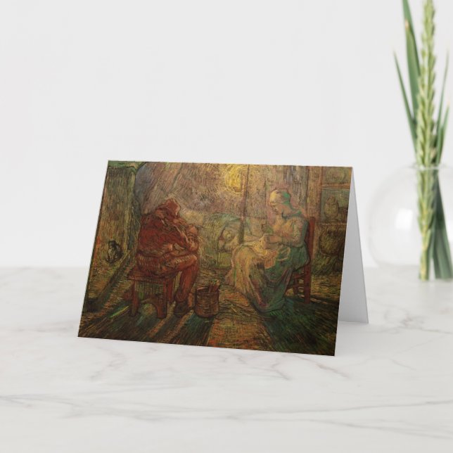 Kväll - Vakten av Vincent van Gogh Kort (Framsida)