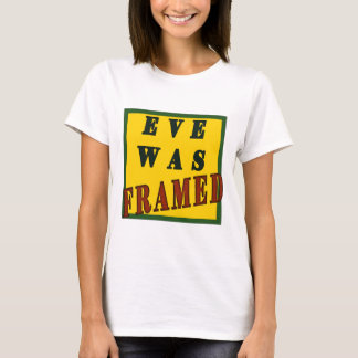 Kväll var en feministisk citattecken med röd svart t shirt