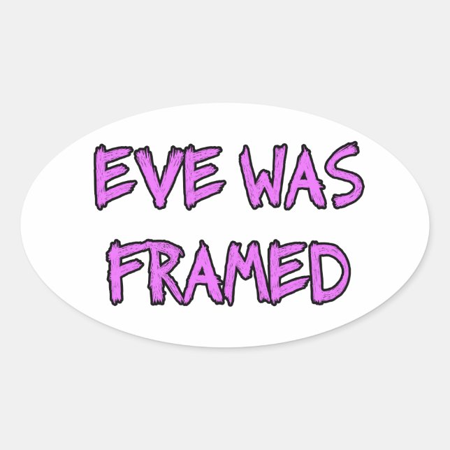 Kväll var FRAMED Ovalt Klistermärke (Framsida)
