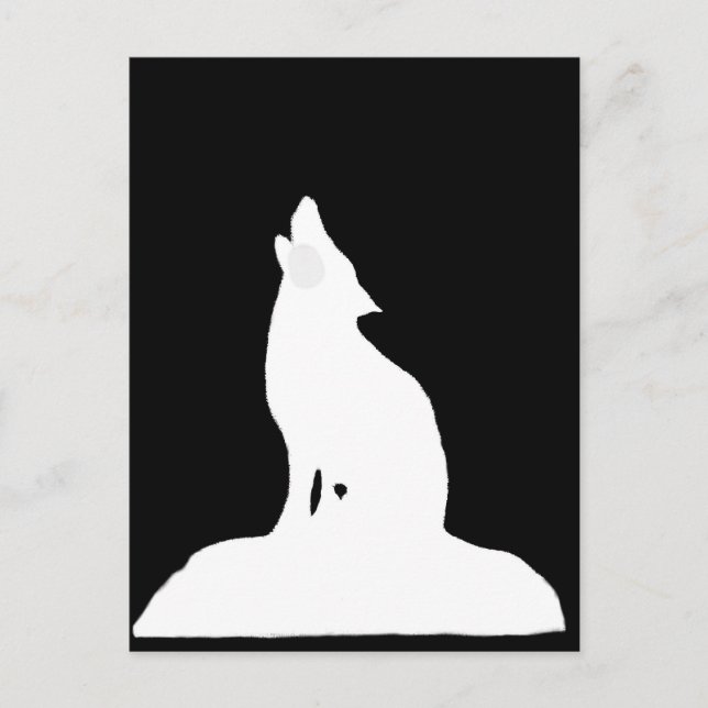 KVÄLL VARG VYKORT (Framsida)