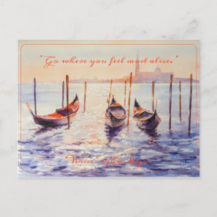 KVÄLL Venedig Sunset-vykort Vykort