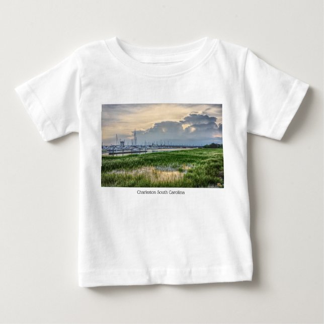 Kväll vid Charlestons hamn T Shirt (Framsida)