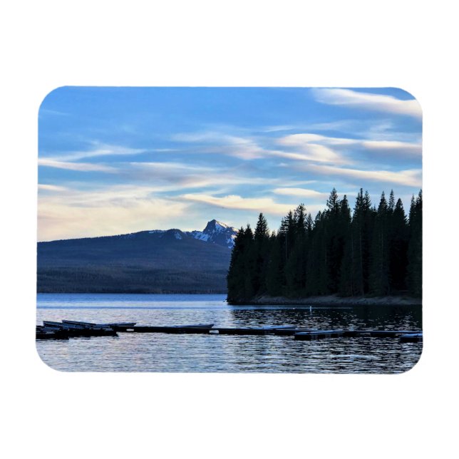 Kväll vid Crescent Lake, OR Magnet (Horisontell)