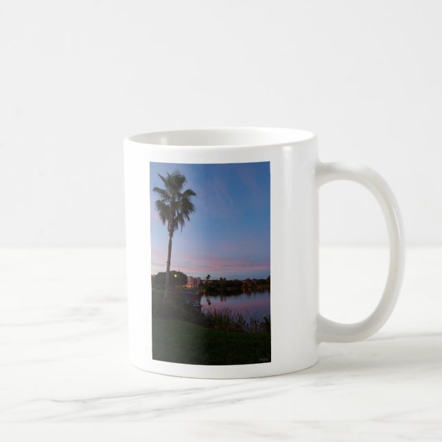 Kväll vid Handflatan Träd Kaffemugg (Höger)
