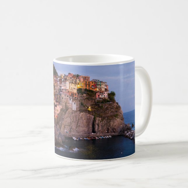 Kvällar i Cinque Terre, Italien Kaffemugg (Framsida höger)