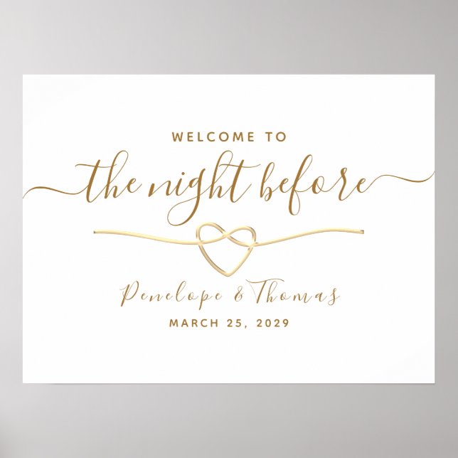 Kvällen före enkel repetition middag poster (Framsidan)