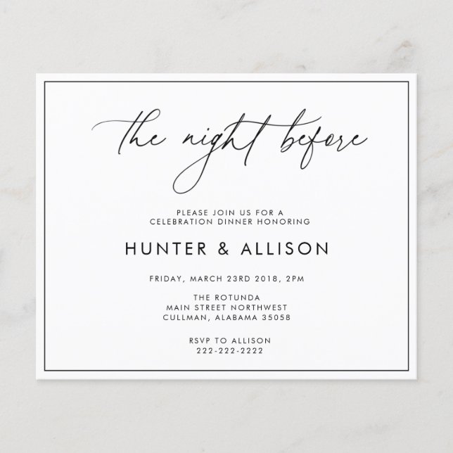 Kvällen före Invitation (Framsida)