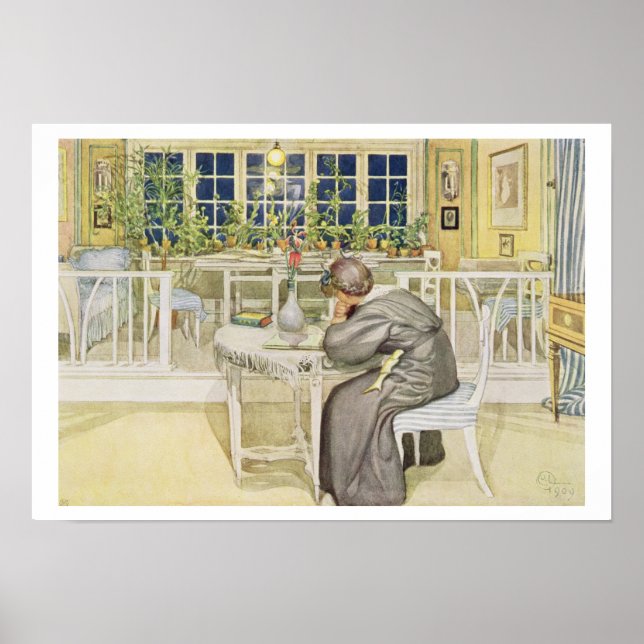 Kvällen före resan till England - Studie Poster (Framsidan)