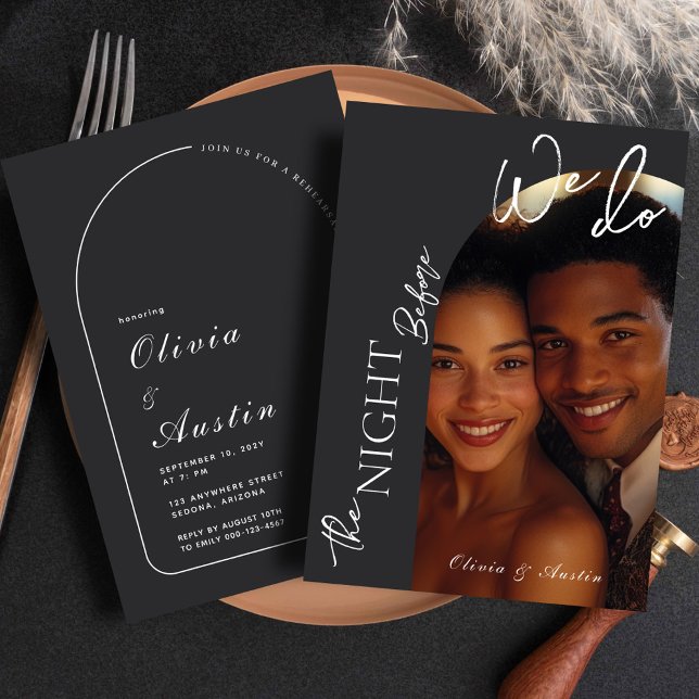 Kvällen före vigselrepetitionen för arkfotot Dinne Inbjudningar (Skapare uppladdad)