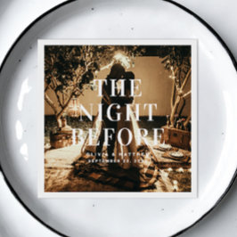 Kvällen innan. Elegant minimalistisk bröllop Pappersservett