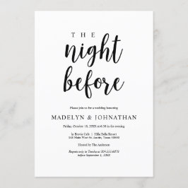 Kvällen innan, Rustik middag för bröllopsrepetitio Inbjudningar