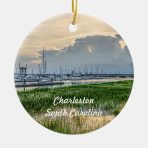 Kvällen vid Charleston Harbour Julgransprydnad Keramik