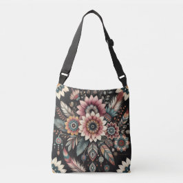 Kvällens Boho-blommor Axelväska