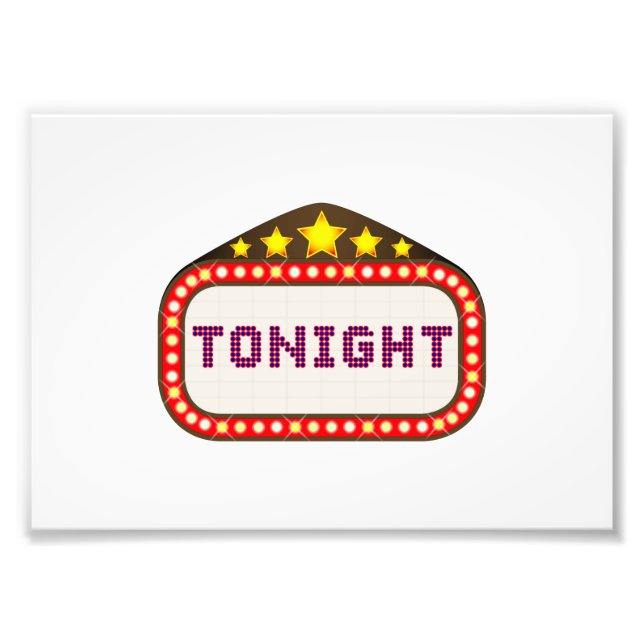 Kvällens filmteater Marquee Fototryck (Framsidan)